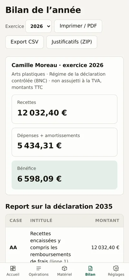 Bilan de l'année sur téléphone